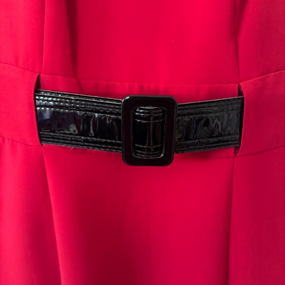 K Studio Collection Red Two-Piece Dress Suit with Shrug & Belt Size 14 - Picture 4 of 8